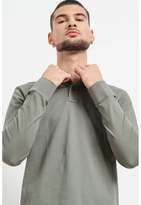 Слим блуза с яка