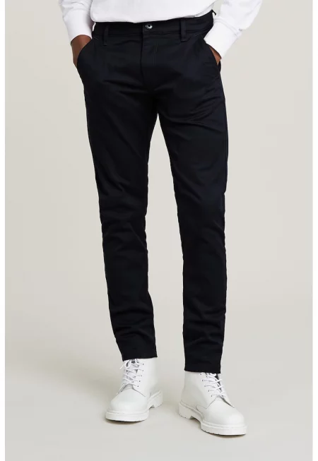 Слим панталон с органичен памук - Ултрамарин синьо