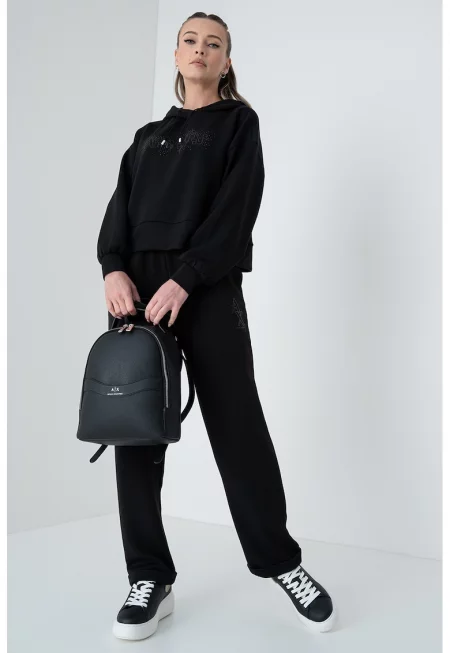 Спортен панталон с джобове - Черен