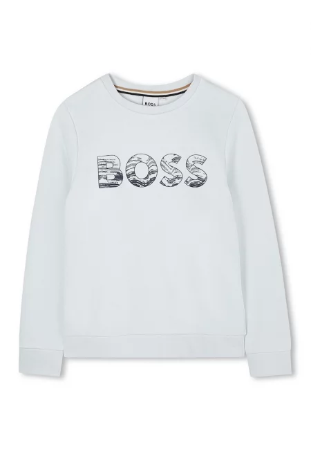 Суитшърт с лого - Мръснобял