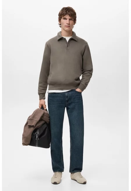 Суитшърт с яка - Каки