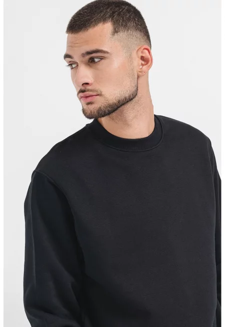 Суитшърт Urban с овално деколте - Черен