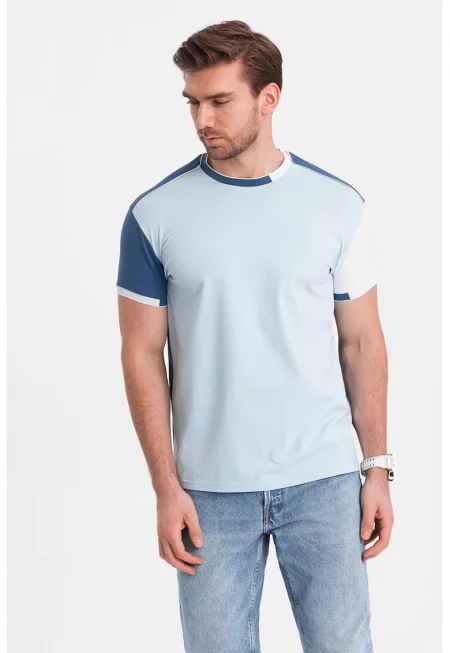 Тениска с цветен блок