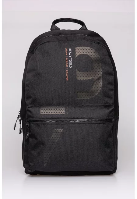 Унисекс раница Elinor25 с лого - 27 л - Черен