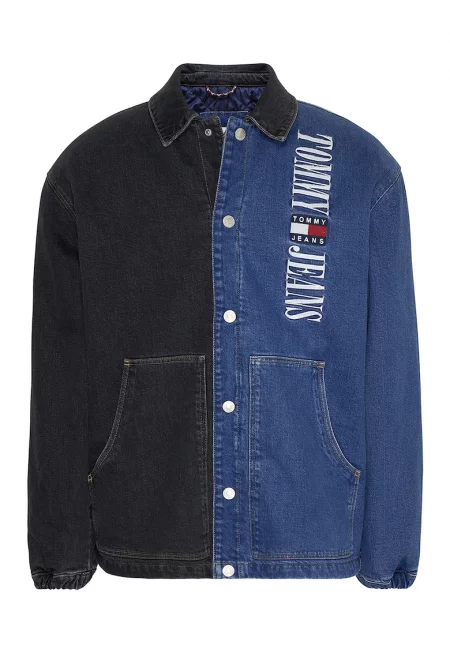 Яке от деним в цветен блок