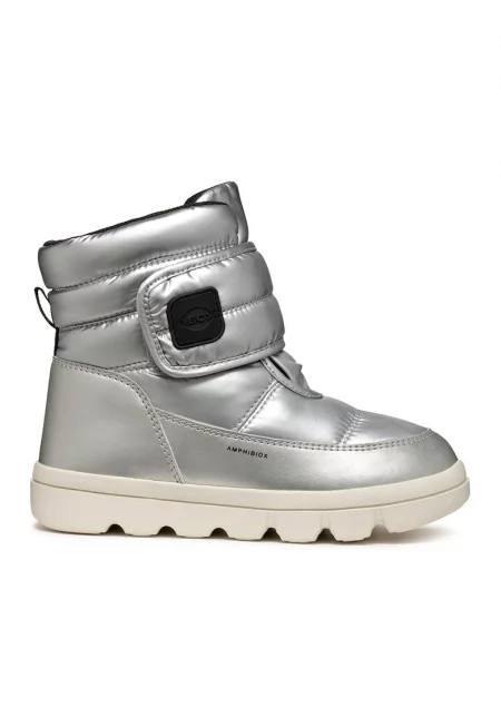 Зимни водоустойчиви боти - Избеляло черно/Мръснобял/Сребрист