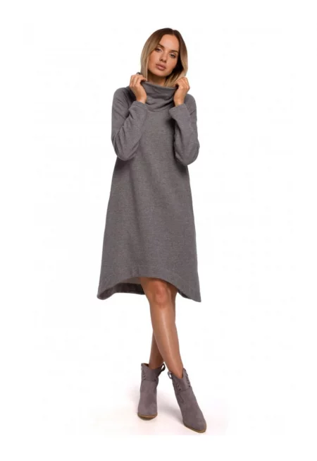 Асиметрична рокля с висока яка