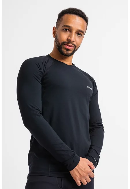 Базова блуза за ски и сноуборд Midweight с ръкави реглан - Черен