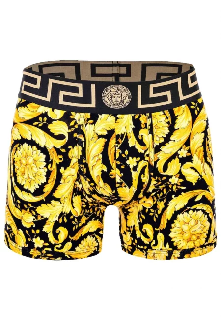 Боксерки с барокови мотиви - Черен/Жълт