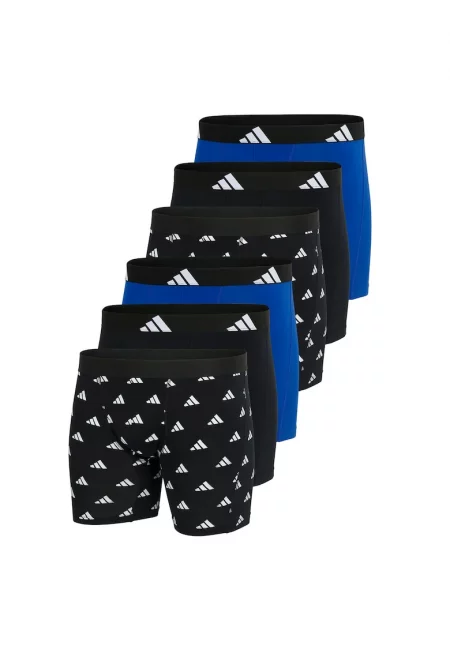 Боксерки с лого на талията - 6 чифта - Бял/Черен/Син
