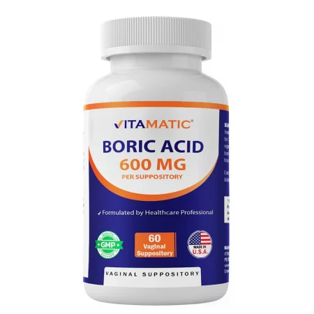 Борна киселина – Подкрепа при вагинални инфекции и дисбаланс, 600 mg, 60 супозитории