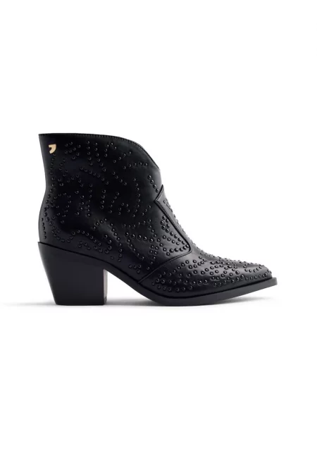 Боти Cowboy с капси - Черен