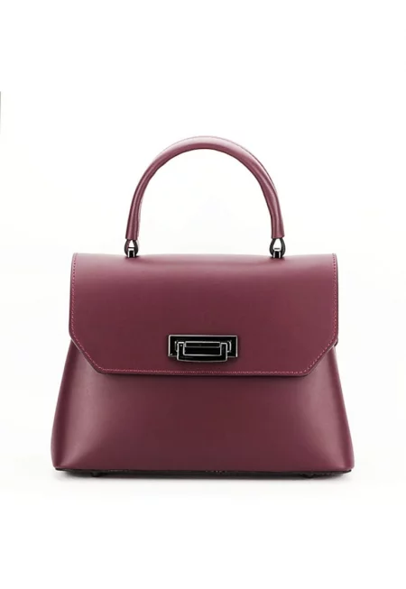 Чанта от естествена кожа Alicia 123 - Лилав