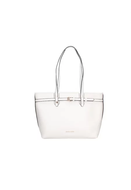 Чанта за рамо от еко кожа - Бял