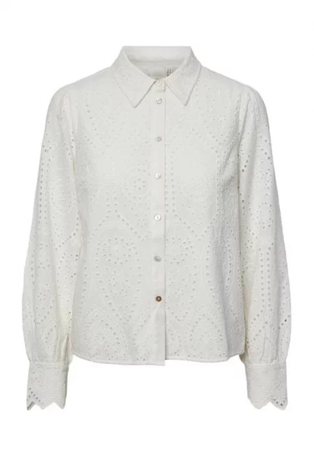 Дамска риза -  302597758 - Памук - Бял