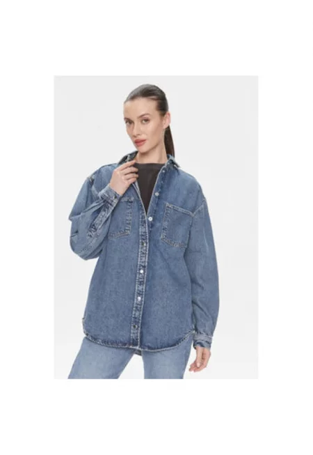 Дамска риза -  303646738 - Памук - Син