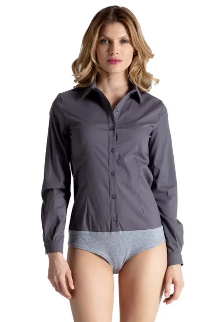 Дамска риза Fabian M315 сива - Сив