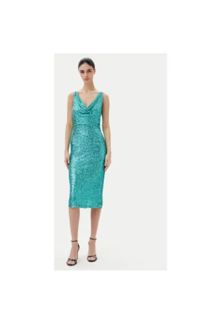 Дамска рокля  CFC0123778003 - Полиестер - Зелен - Зелен