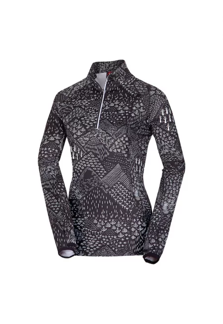 Дамски активен ски пуловер JASLYN XL blackprint