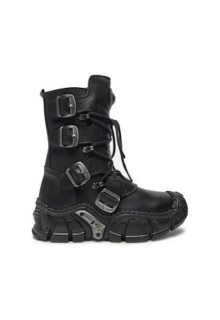 Дамски боти  естествена кожа - черни - Черен