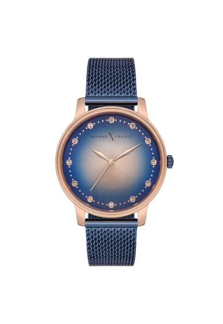 Дамски часовник  MEX1116 - стомана - син - 38мм - 3 АТМ