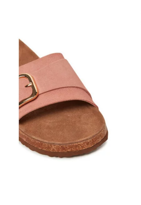 Дамски чехли S Oliver 5-27102-44 610 - Естествена кожа - Оранжев