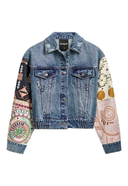 Дамско дънково яке  25SWED59 - Памук - Син