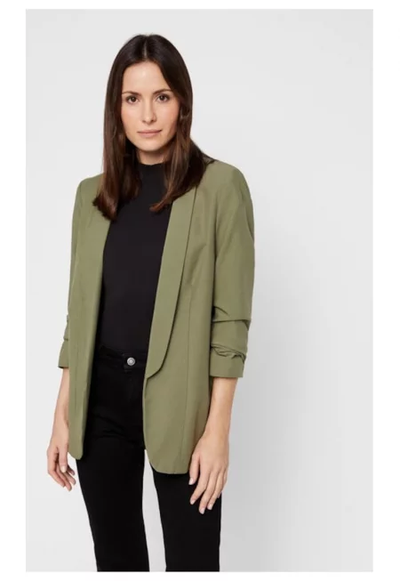 Дамско яке - парчета - 89652 - полиестер - зелено