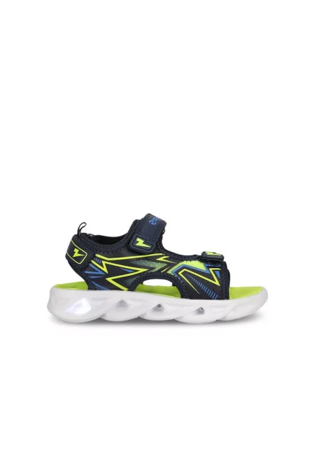 Детски сандали -  92076 - Екокожа - Тъмносин