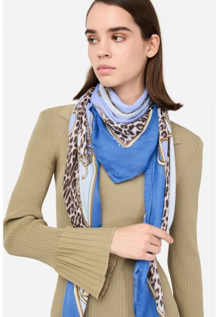 Ефирен шал с принт