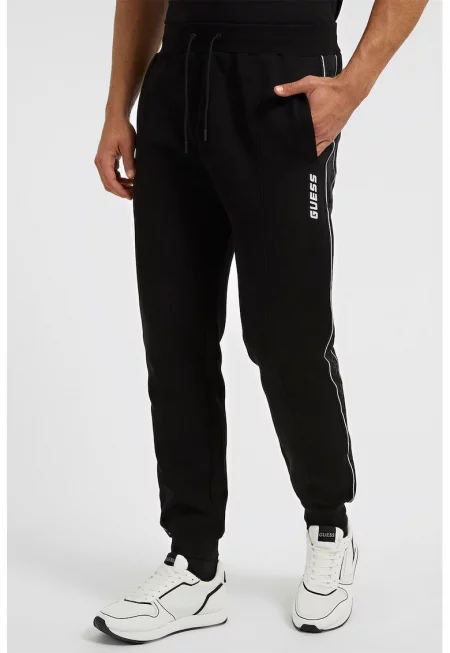 Фитнес панталон с лого - Черен