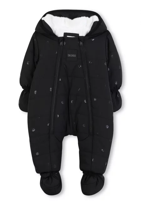 Гащеризон тип ританки с ръкавички - Черен