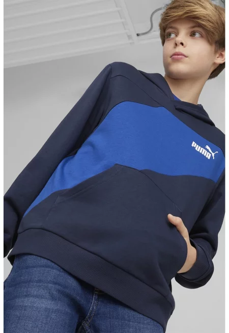 Худи Power с цветен блок - Ултрамарин синьо/Кралско Синьо