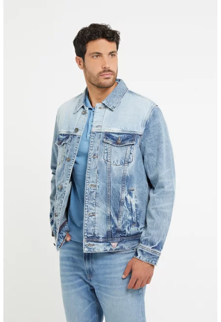 JEANS - Яке от деним със захабен ефект