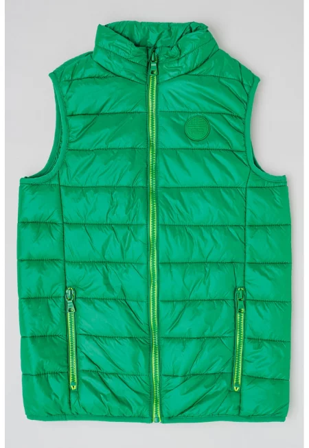 Капитониран елек с джобове с цип