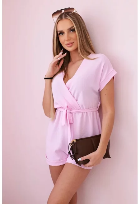 Къс гащеризон с колан на талията - Един размер