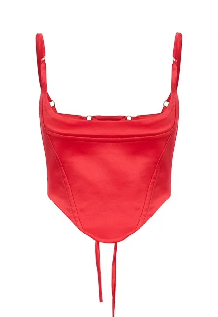 Къс корсет с връзки