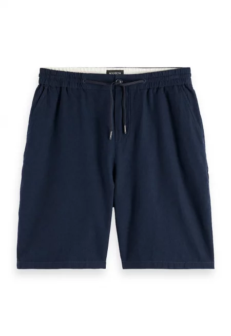 Къс панталон с връзка - Тъмносин