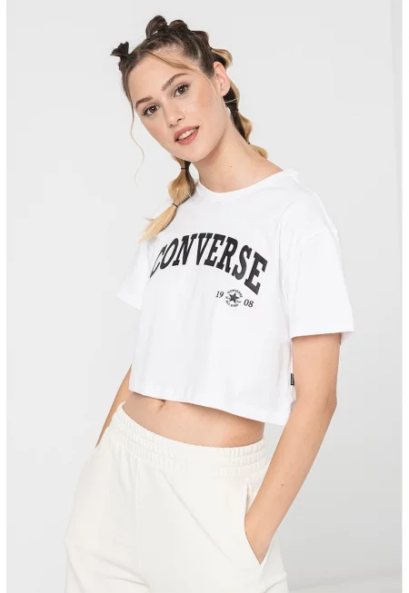 Къса памучна тениска Collegiate