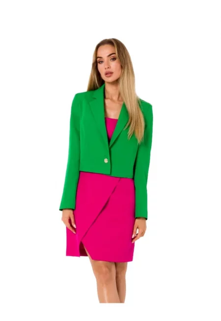 Късо сако - закопчаващо се с копче -  Зелен