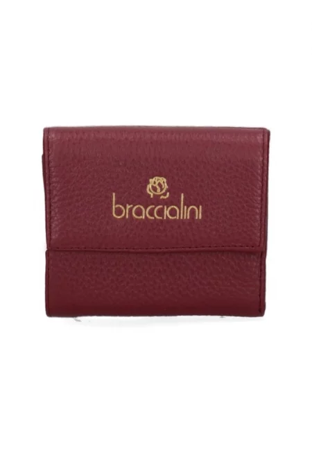 Кожено портмоне с двойно прегъване - Бордо