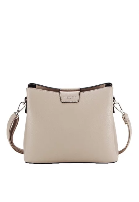 Малка бежова чанта F2548 14 12539