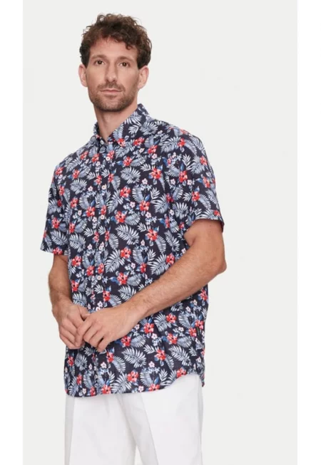 Мъжка риза -  768317 - тъмносиня - памук