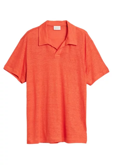 Мъжка тениска -  Лен - Оранжев - Оранжев