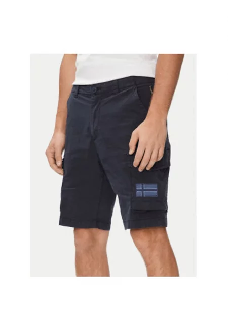 Мъжки шорти -  303756451 - Памук - Син