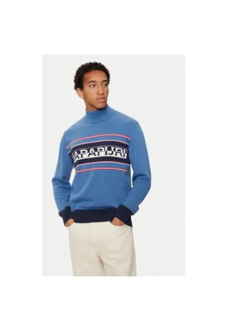 Мъжки суитшърт -  304196928 - Памук - Син