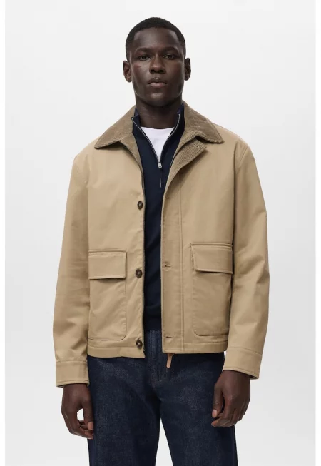 Непромокаемо яке с лен с остра яка