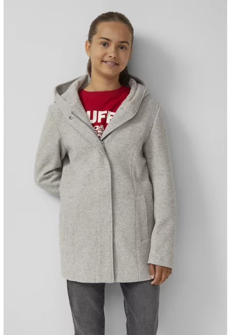 Палто с качулка и цип