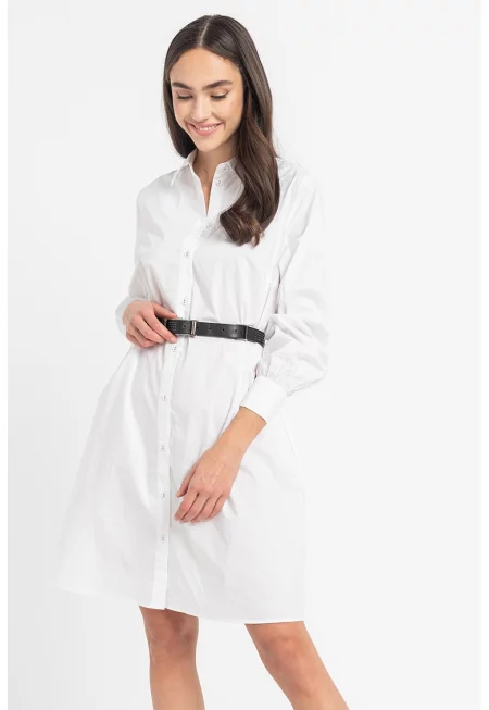 Памучна рокля тип риза