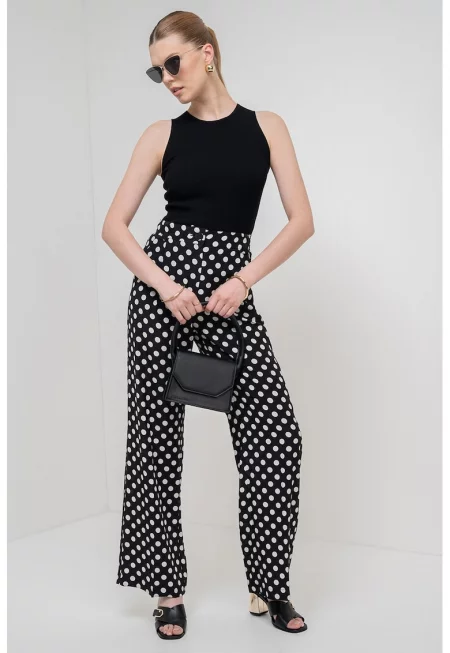 Плетен пуловер Folco без ръкави - Черен